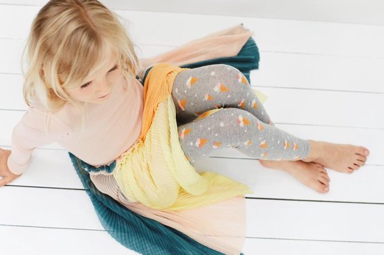 Lange roze meisjeslegging met een terugkerend patroon - Hello Kitty