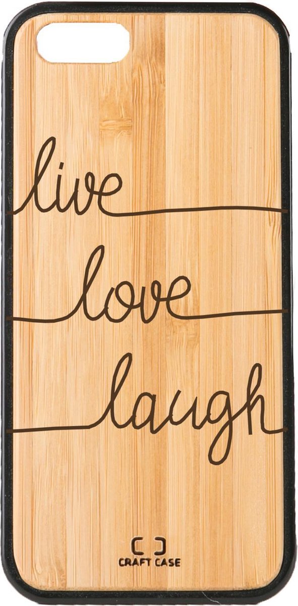 Bamboe telefoonhoesje Live Love Laugh - Craft Case - Iphone 5