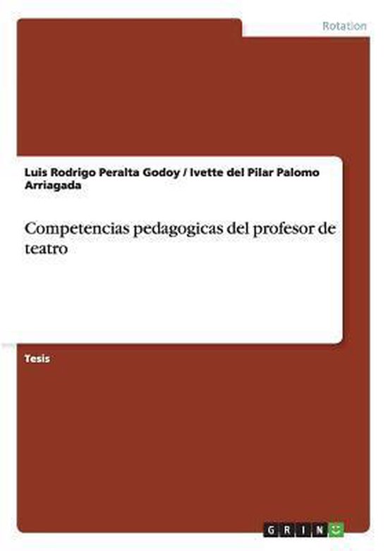 Competencias pedagogicas del profesor de teatro - cover