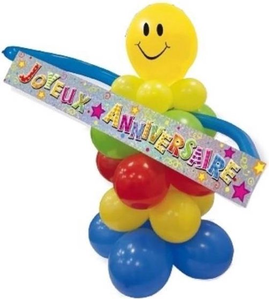 Bol Com Amscan Decoratieset Met Ballonnen Joyeux Anniversaire 23 Delig