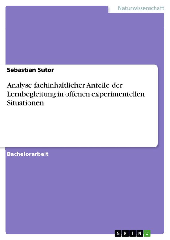 Analyse fachinhaltlicher Anteile der Lernbegleitung in offen ... - cover