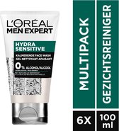 L’Oréal Paris Men Expert Hydra Sensitive Gezichtsreiniger - 6 x 300 ml - Voordeelverpakking