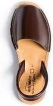 Menorquina-spaanse sandalen-avarca-donkerbruin-dames-maat 36