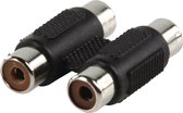 Adapter plug 2x RCA Tulp kontra stekker - 2x RCA Tulp kontra stekker