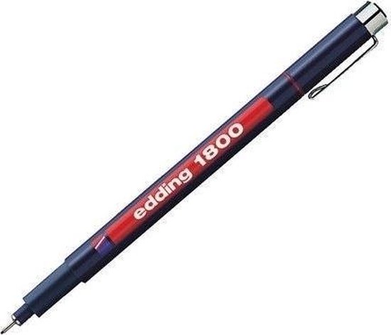 edding 1800 precisiefineliner - zwart - 3 stiften - verschillende lijndiktes - fineliner om precies te schrijven en schetsen - fijne, in metaal gevatte punt - geschikt voor liniaal en sjablonen