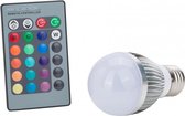 RGB LED Lamp 3W E27 Sferische met afstandsbediening