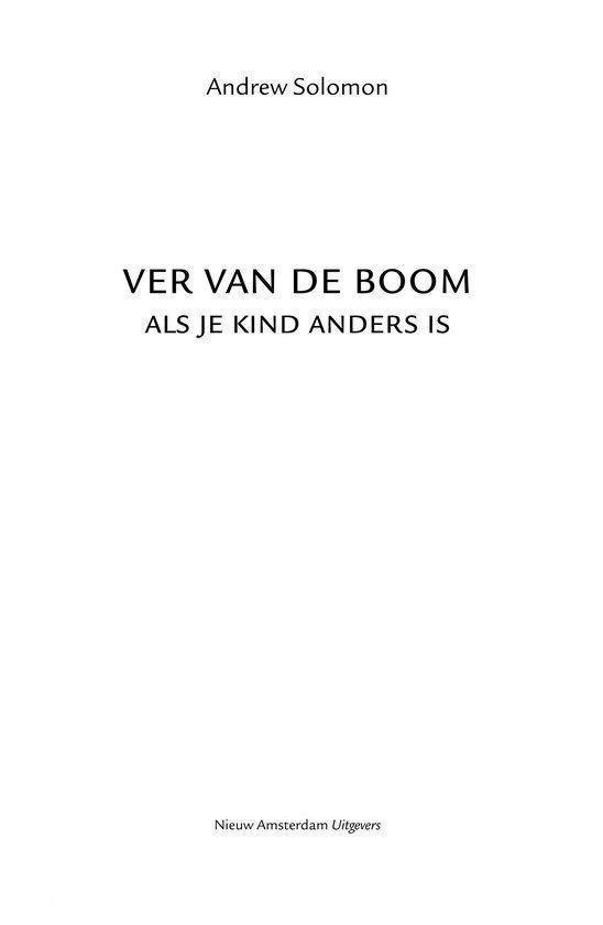 Boekpagina met titel 'Ver van de boom'.