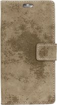 Shop4 - iPhone Xr Hoesje - Wallet Case Vintage Khaki