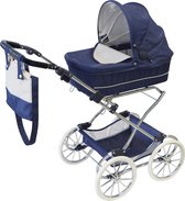 Poppenwagen Deluxe blauw