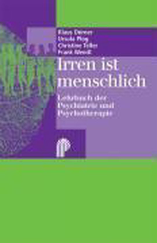 Boek 'Irren ist menschlich', met daarop namen en de tekst 'Lehrbuch der Psychiatrie und Psychotherapie'.