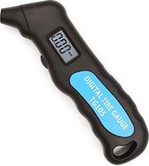 Bandenspanningsmeter, Digitaal, LCD Display, Autobanden & Motorbanden, Zwart/Blauw, Incl Batterij