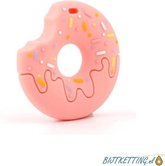 Bijtketting | Donut Happy Sprinkles | Roze