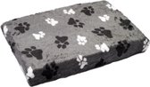 Comfort Kussen Matras omtrek met elastiek Teddy 100 x 150 cm - grijs  met poot
