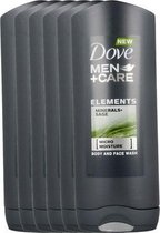 Dove Men + Care Elements-Minerals and Sage body & facewash 400 ml - 6 Pack