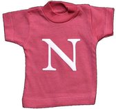 Lettershirts roze N