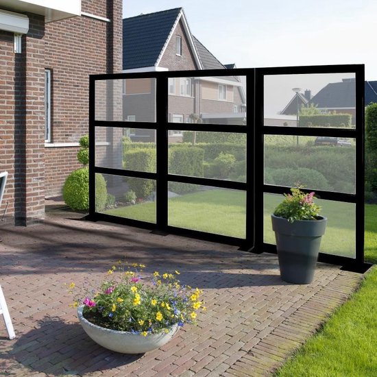 Grazen groot ongeluk Aluminium POLYCARBONAAT WINDSCHERM tuinscherm | bol.com