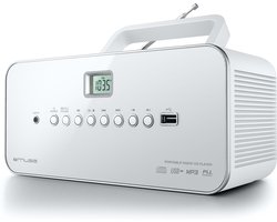 Muse M-28RDW - Draagbare radio/CD-/MP3-speler met USB, wit