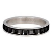 iXXXI Vulring clear glass zwart zilverkleurig 4mm - maat 21