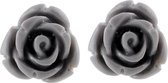 oorstekers roos vorm grijs