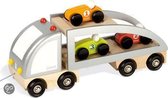 Janod Vrachtwagen Trailer met Auto's