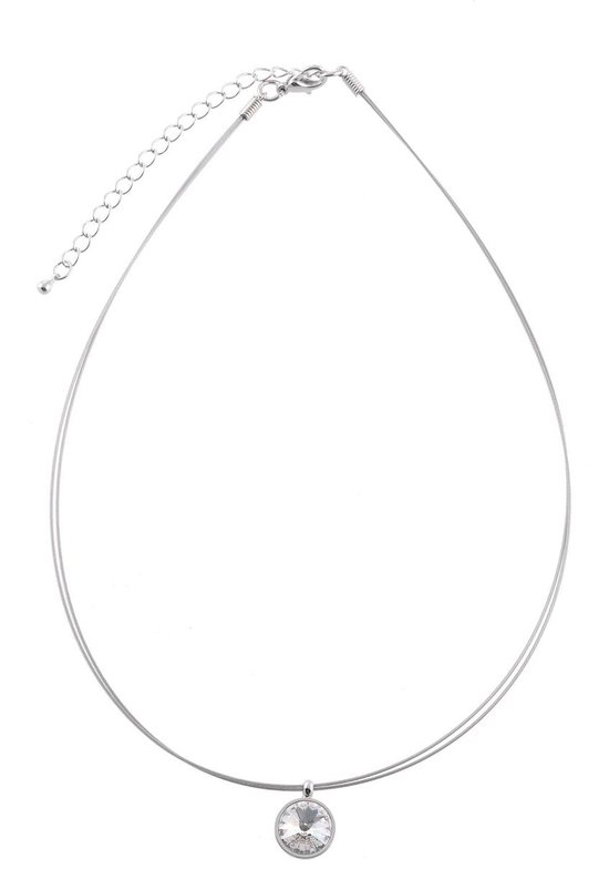 Collier en fil de métal avec pendentif rond Swarovski | bol.com