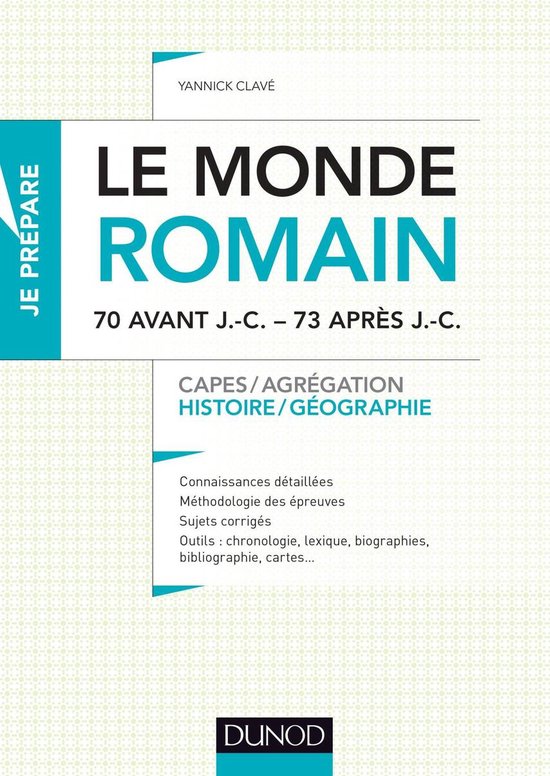 Le monde romain de 70 av. J.-C. à 73 apr. J.-C. - cover