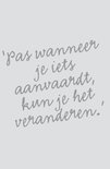 'pas wanneer je iets aanvaardt, kun je het veranderen.'