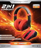 Dragonwar Comboset - 2in1 Gaming Headset + Gaming Muis - Rode Editie