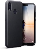 Huawei P20 Lite Hoesje - Siliconen Back Cover - Zwart