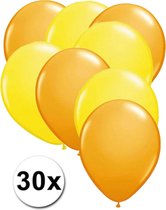 Ballonnen Oranje & Geel 30 stuks 27 cm