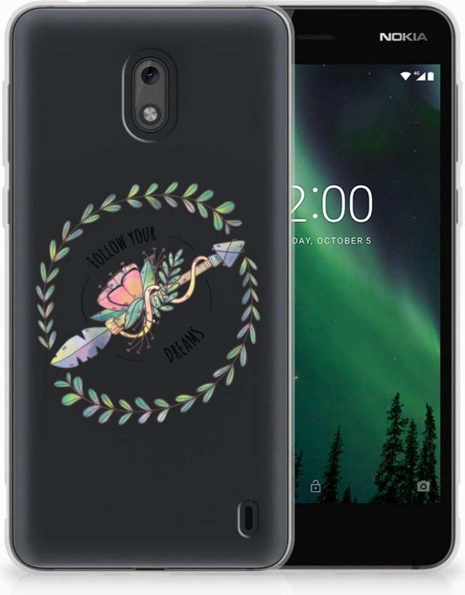 Nokia 2 Telefoonhoesje met Naam Boho Dreams