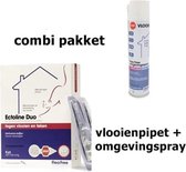 combi pakket Flea Free Ectoline Duo Kat - Tegen Vlooien En Teken - 2 Pipetten + flea free omgevingspray