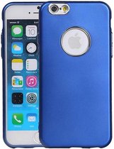 Design TPU Hoesje - Hoesje Geschikt voor iPhone 6 / 6s Blauw