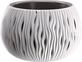 Bloempot met Prosperplast Sandy Bowl inzet DSK290 S449 wit decoratief