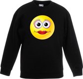 Smiley/ emoticon sweater diva zwart kinderen 14-15 jaar (170/176)