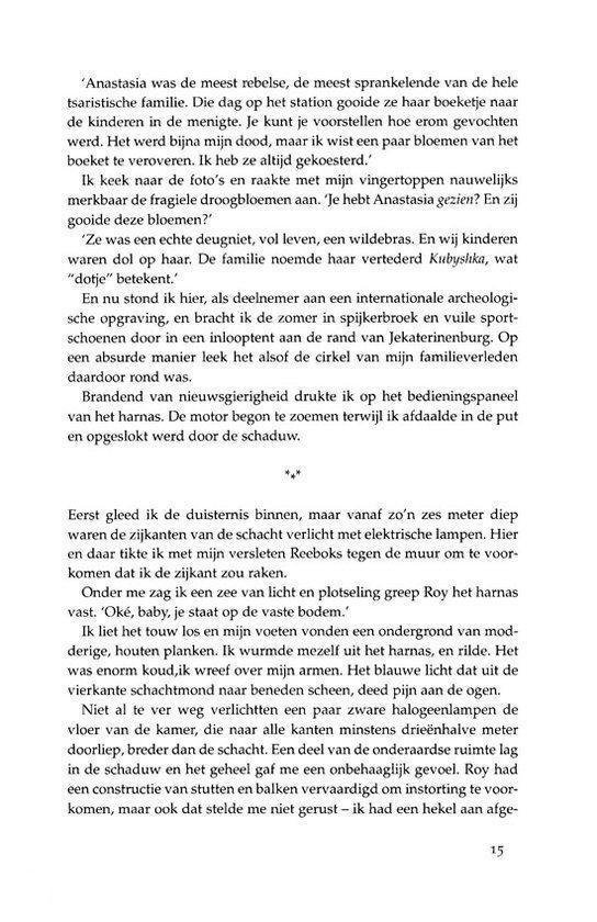 Pagina 15 met tekst over een boek.