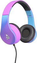 Music Sound MUSICSOUNDFAN2019 Hoofdtelefoons Bedraad Hoofdband Zwart, Blauw, Violet