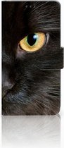 Geschikt voor Samsung Galaxy S10 Uniek Bookcase Hoesje Zwarte Kat