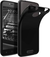 Zwart TPU Siliconen Case Backcover Hoesje voor Motorola Moto C