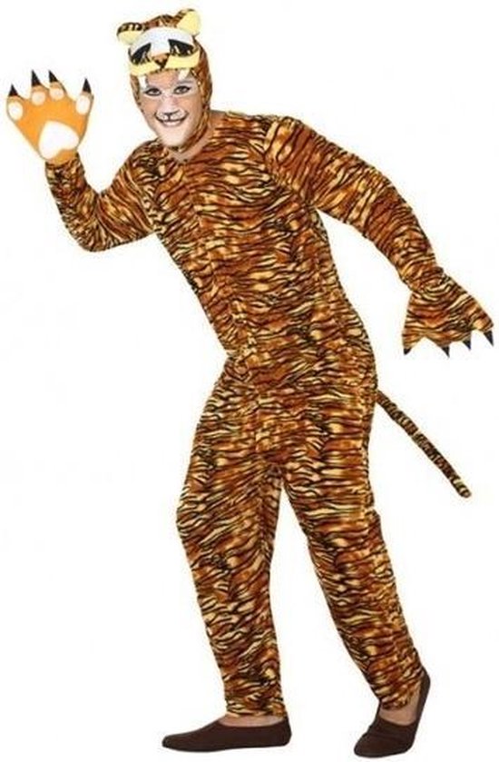 Ontembare gespannen ondergeschikt Dierenpak verkleed kostuum tijger voor volwassenen M/L | bol.com