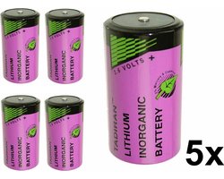 5 Stuks - Tadiran SL-780 / SL-2780 / D Lithium batterij 3.6V