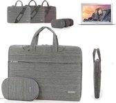 Luxe Messenger Bag & Schoudertas Geschikt Voor Notebook Laptop / Apple Macbook Air / Pro (Retina) 15 Inch - 15.4/15.6" Tas Case - Dames & Heren - Grijs