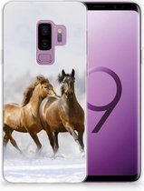 Geschikt voor Samsung Galaxy S9 Plus Uniek TPU Hoesje Paarden