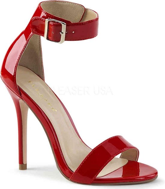 Pleaser - AMUSE-10 Sandaal met enkelband - US 13 - 44 Shoes - Rood