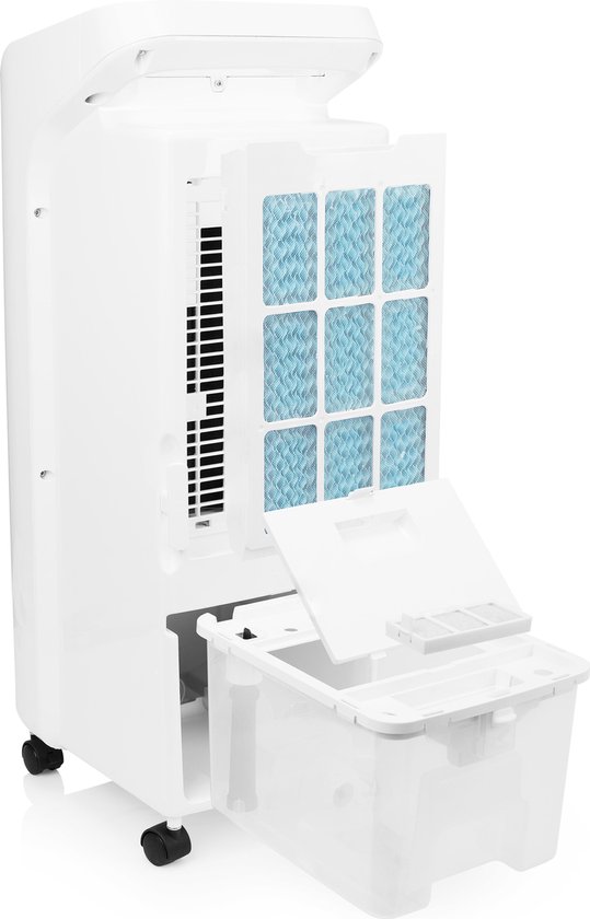 HOMCOM Draagbare Luchtkoeler, 3-in-1 Verdampingsluchtkoeler Met 9 Liter Watertank 48 Oscillatie 3 Snelheden 3 Modi Wit~24q3e543pig00