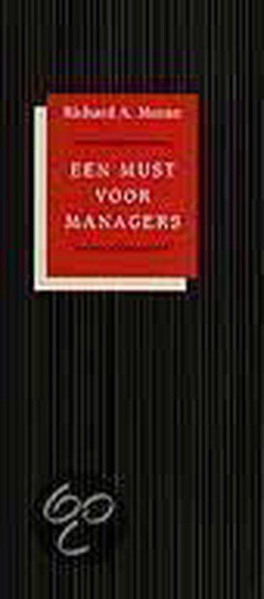 Boek met rode kaft en witte tekst: 'Een Must Voor Managers'.
