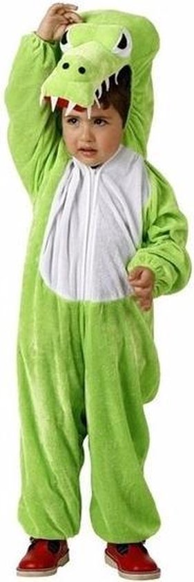 Krokodil Croco verkleed dierenpak kostuum - voor kinderen - groen - Krokodillenpak 128