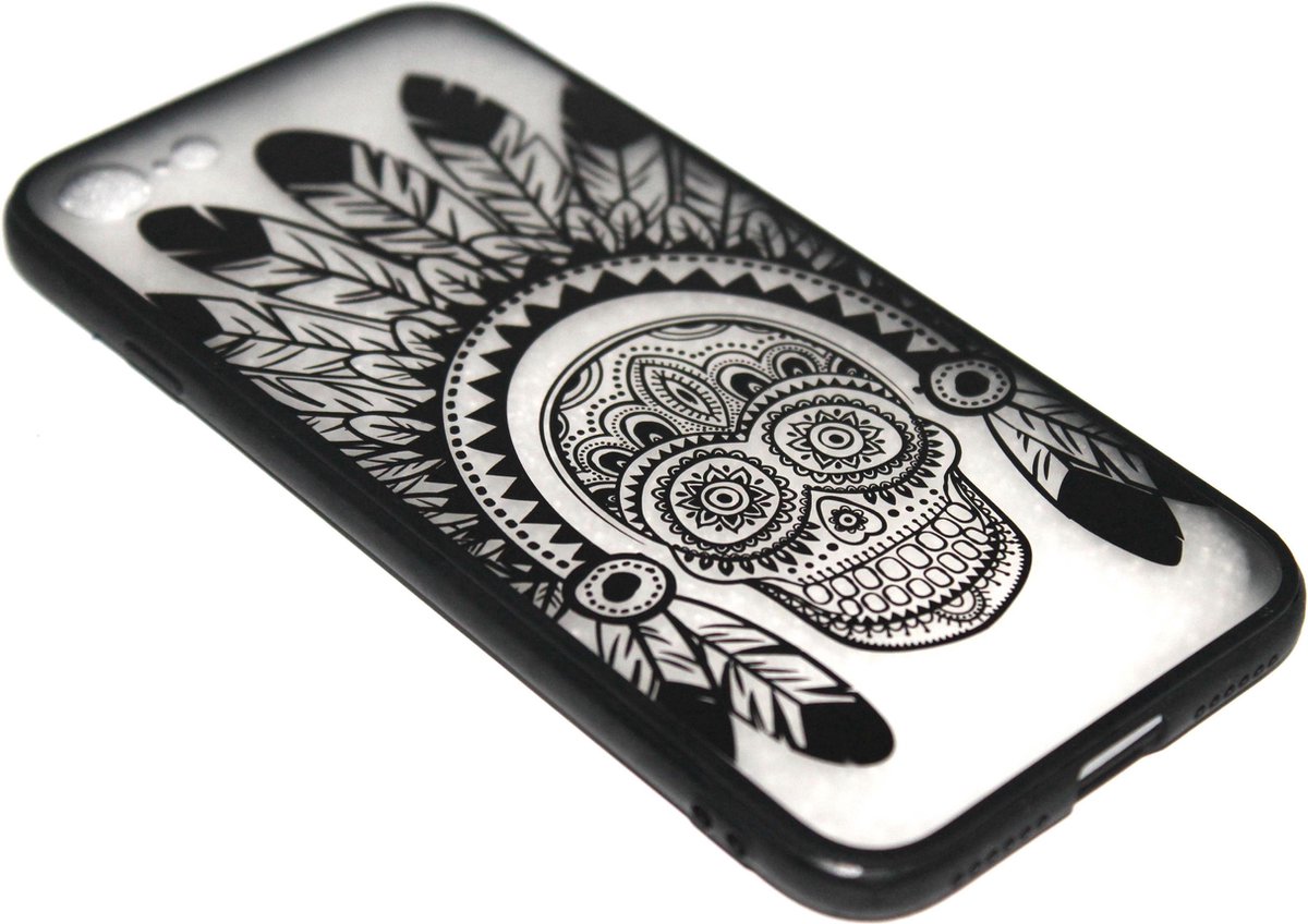 Mandala indiaan hoesje Geschikt voor iPhone SE (2022/ 2020)/ 8/ 7