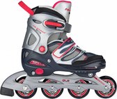 Nijdam Junior Inlineskates Junior Verstelbaar - Semi-Softboot - Marine/Rood/Zilver - 27-30