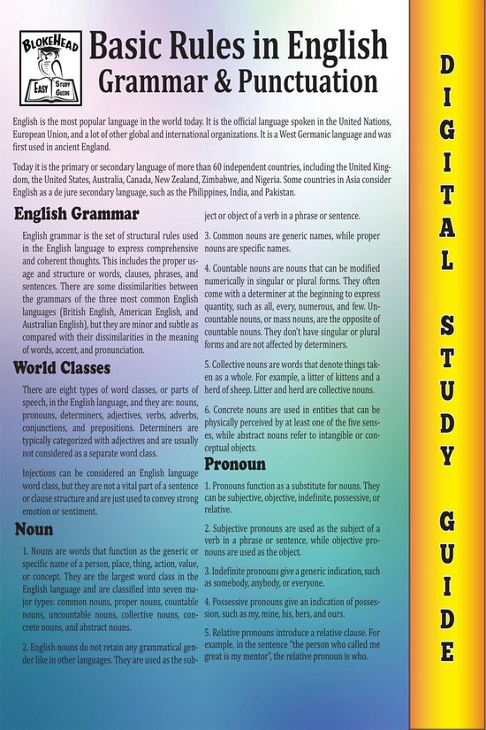 Blokehead Easy Study Guide - English Grammar ( Blokehead Eas ... - cover